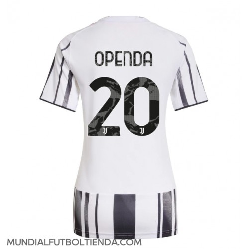 Camiseta Juventus Lois Openda #20 Primera Equipación Replica 2025-26 para mujer mangas cortas Camiseta Juventus Lois Openda #20 Primera Equipación Replica 2025-26 para mujer mangas cortas